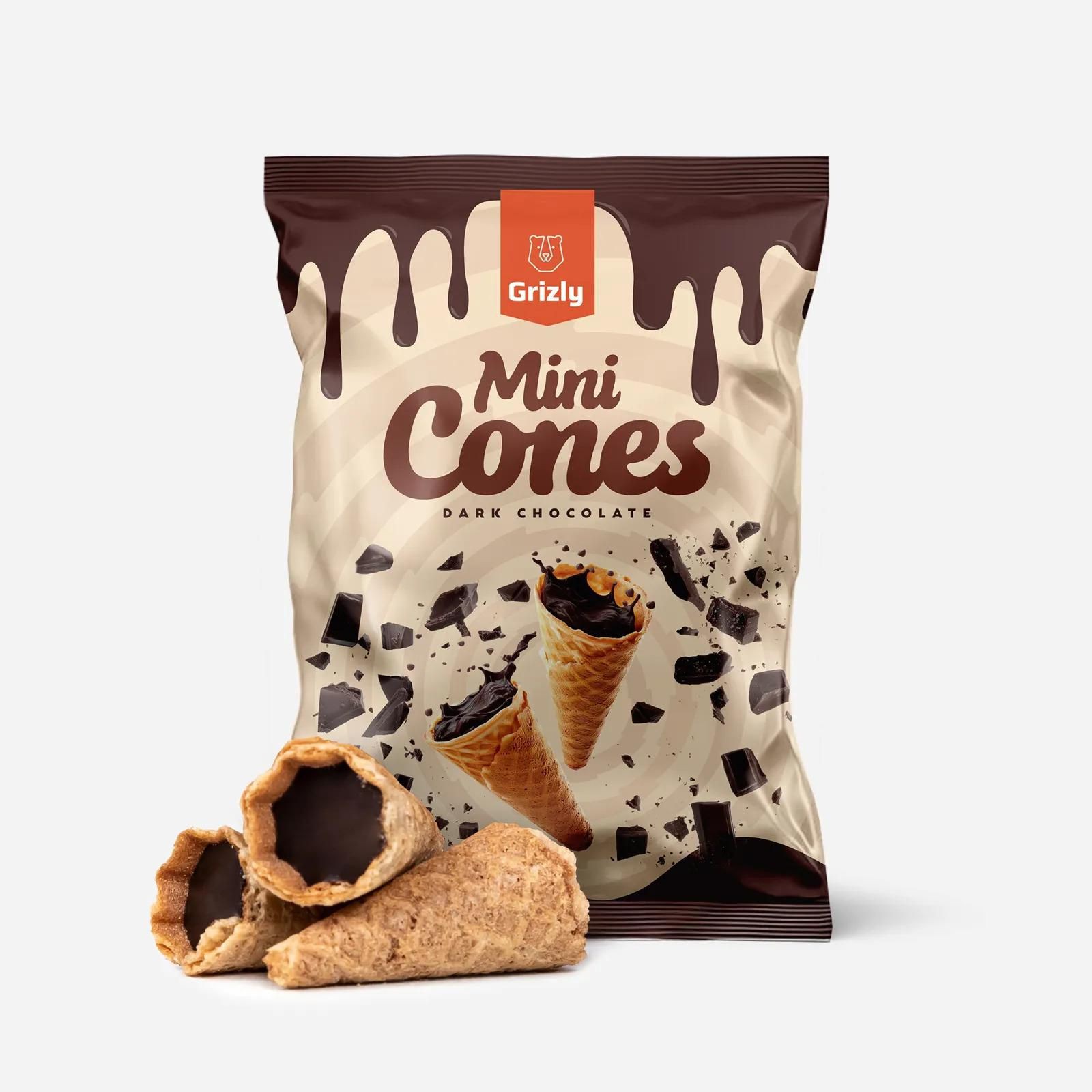 Grizly Mini kornoutky s hořkou čokoládou, 150 g