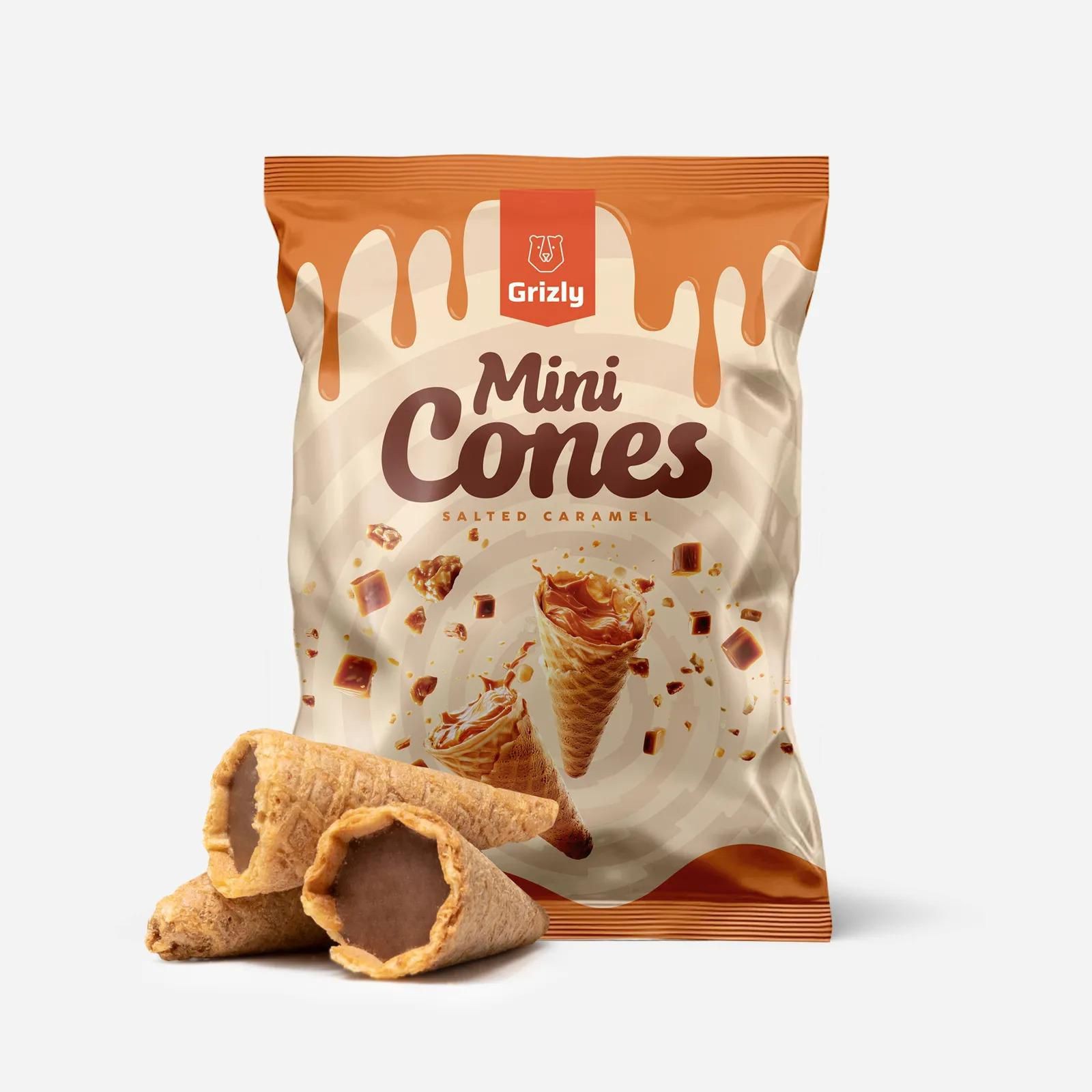 Grizly Mini kornoutky slaný karamel, 150 g