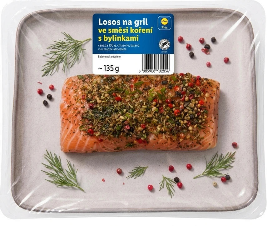 Losos na gril ve směsi koření s bylinkami