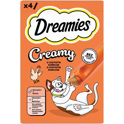 Dreamies Creamy s kuřecím pro kočky 11 x (4 x 10 g)