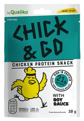 Chick&Go Sušené plátky z kuřecího masa se sójovou omáčkou