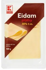 K-CLASSIC Eidam 30% polotvrdý sýr plátky
