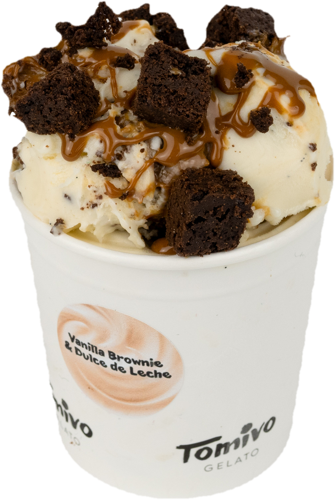 Tomivo Gelato Vanilla Brownie & Dulce de Leche zmrzlina