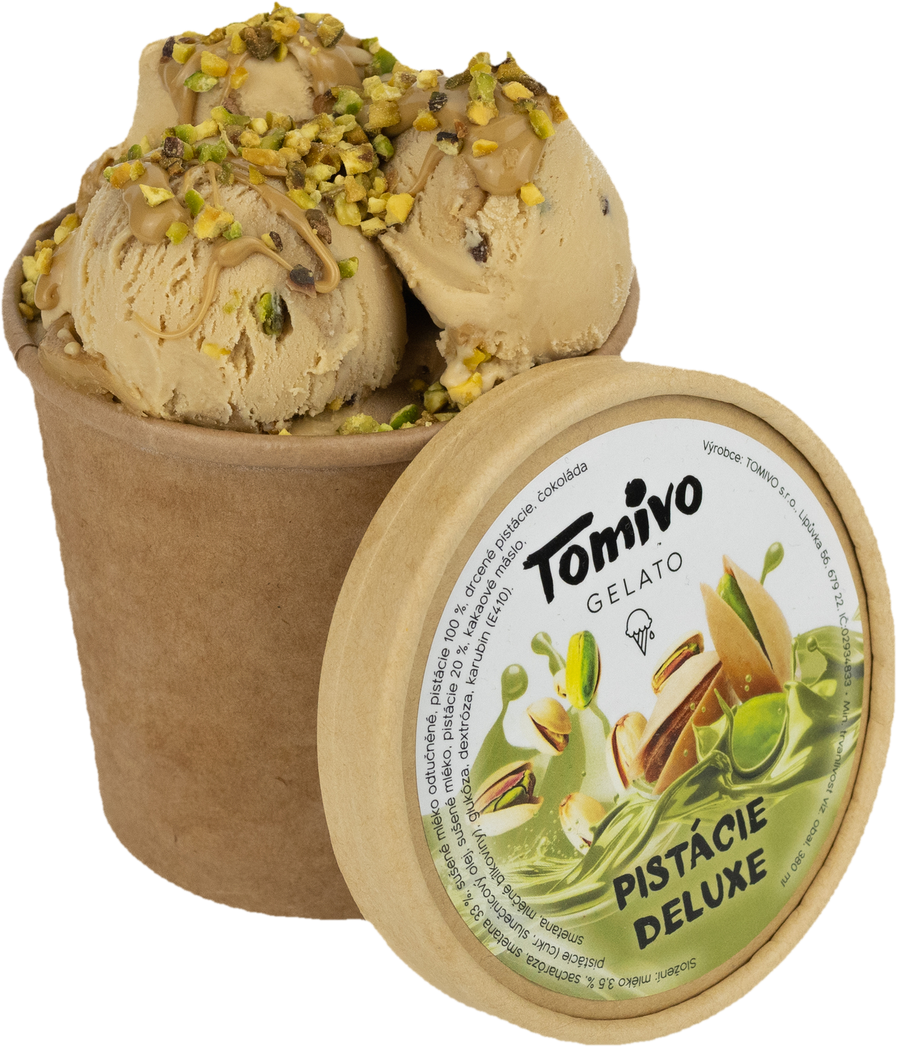 Tomivo Gelato Pistácie Deluxe zmrzlina