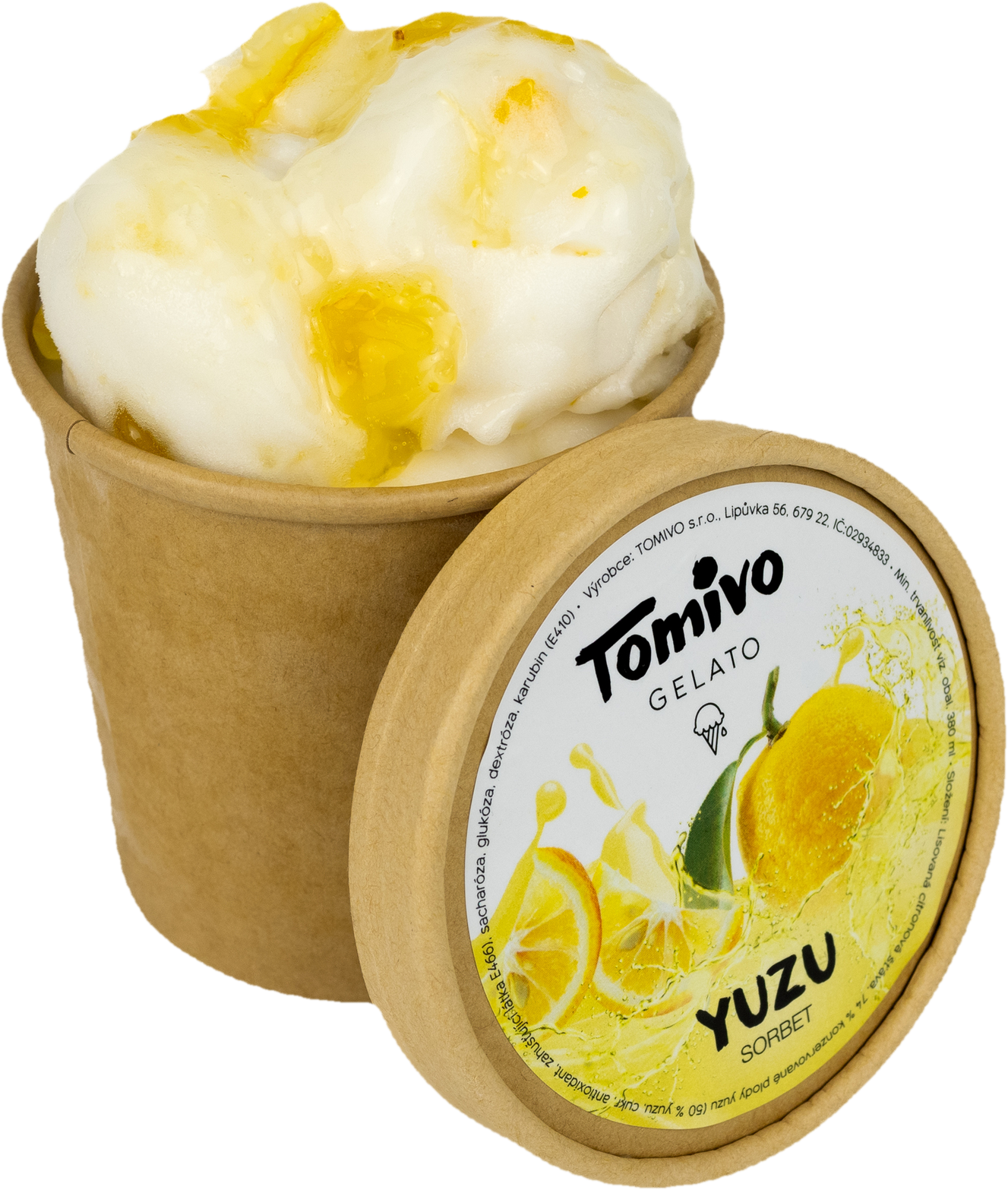 Tomivo Gelato Yuzu sorbet zmrzlina