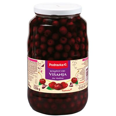 PODRAVKA Višně bez pecky 2,45 kg