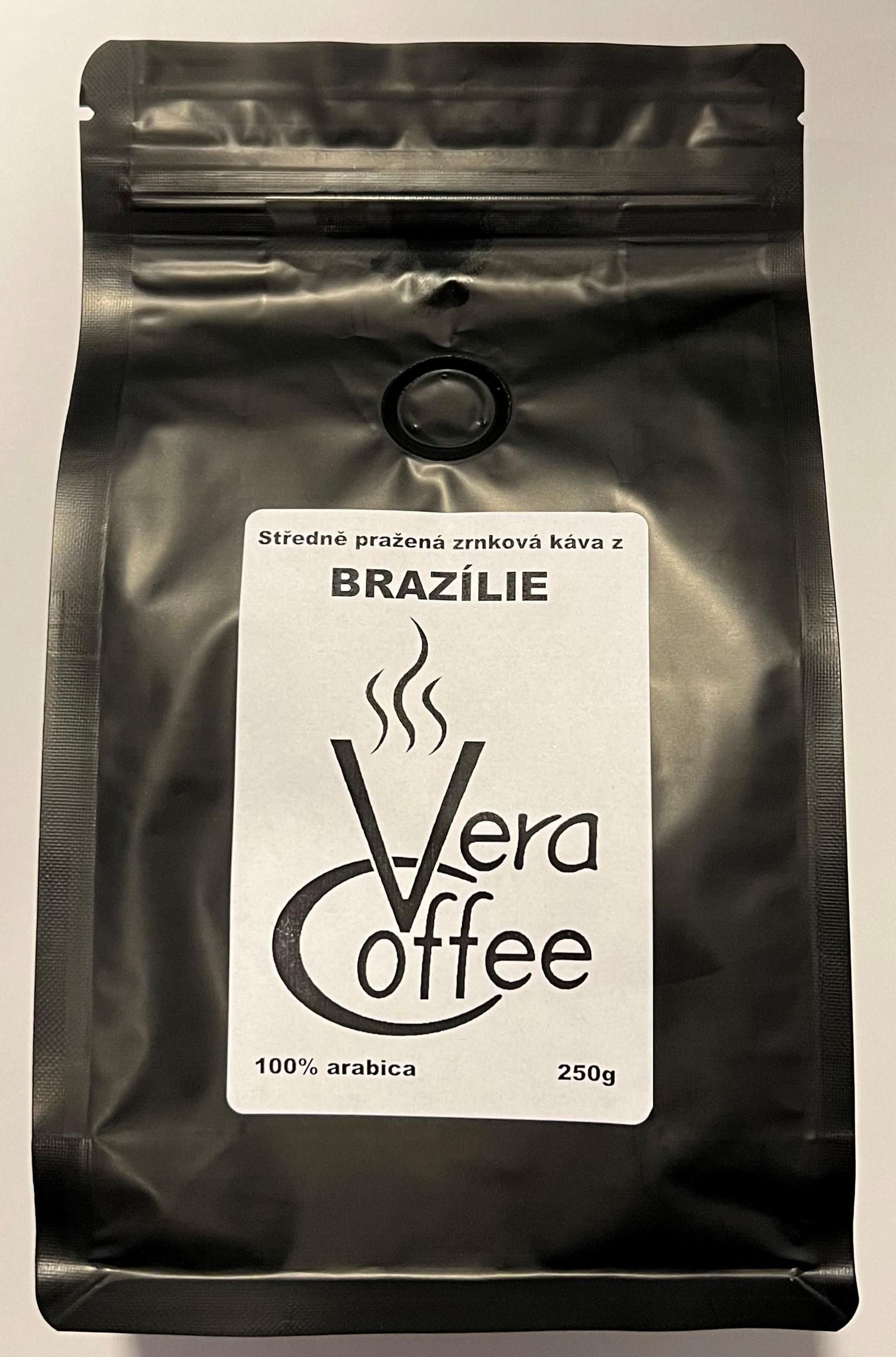 Vera coffee Brazilská zrnková káva 250g