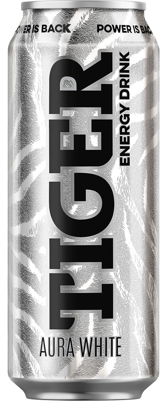 Tiger energy drink Aura White - Grapefruit flavoured 0,5L plech