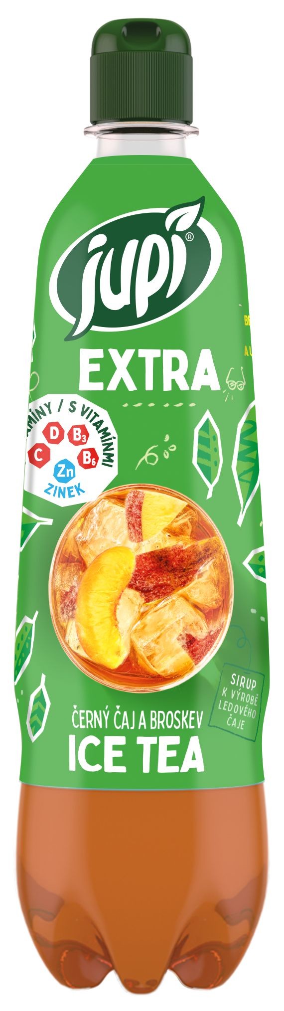 Jupí Extra Ice Tea černý čaj a broskev 0,7l