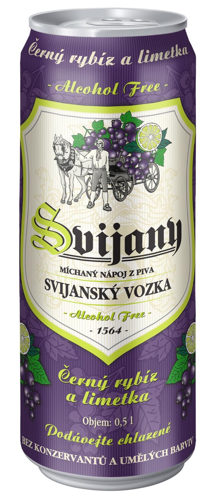 Svijanský Vozka černý rybíz & limetka