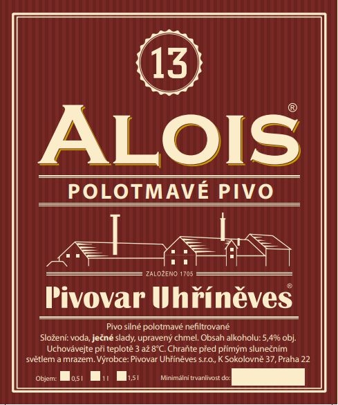 Pivovar Uhříněves Alois 13 1,5 lPET