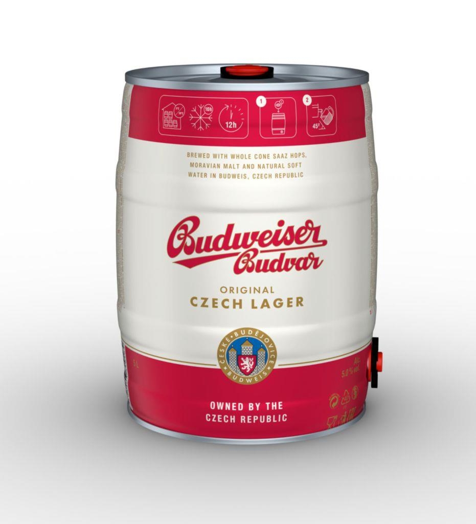 Budweiser Budvar Original světlý ležák sud 5 l
