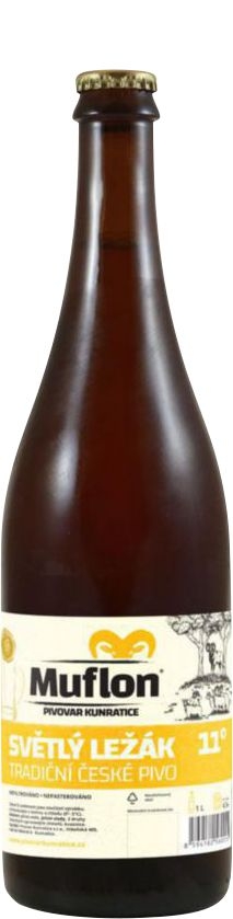 Muflon 11°° Světlý ležák pivo 0,75 l