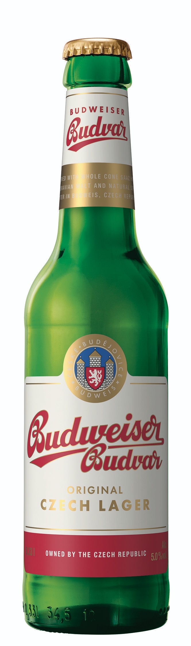 Budweiser Budvar Original světlý ležák 0,33l sklo