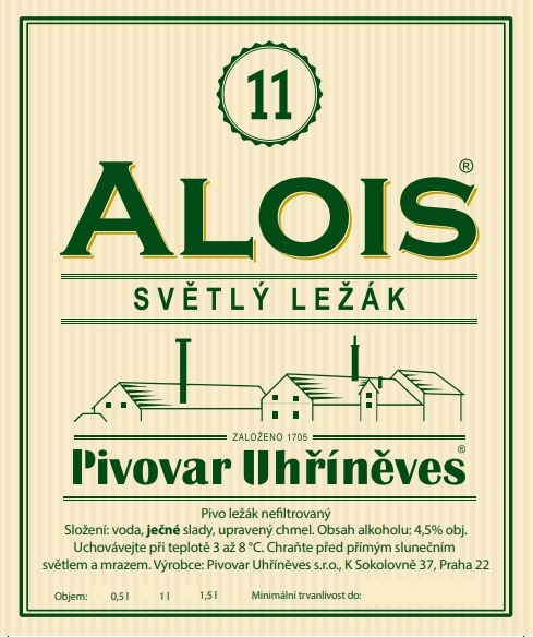 Pivovar Uhříněves Alois 11  1,5 lPET