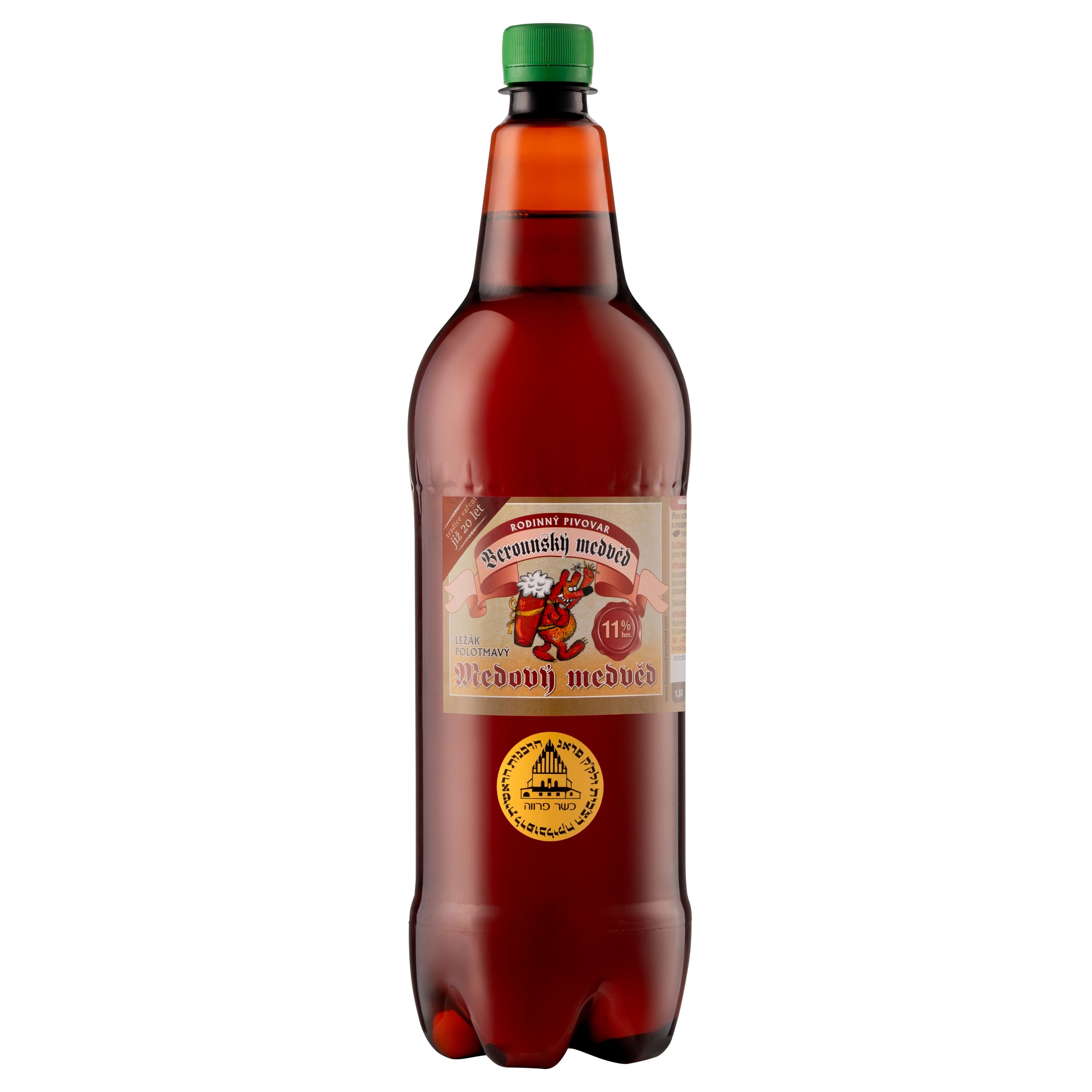 Berounský medvěd Medový medvěd 11° 1,5 l
