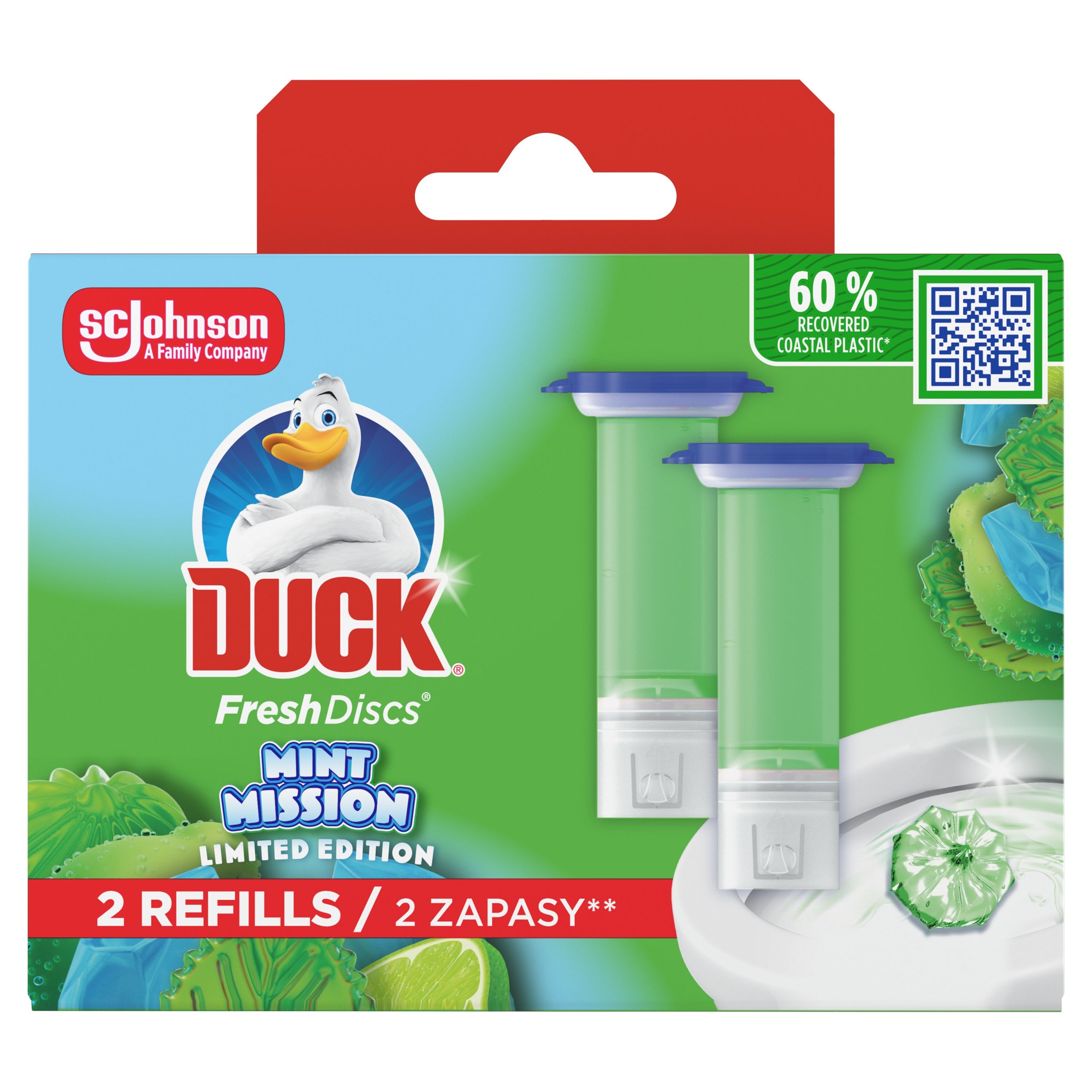 Duck Fresh Discs wc blok Mint Mission náplň 2x36ml