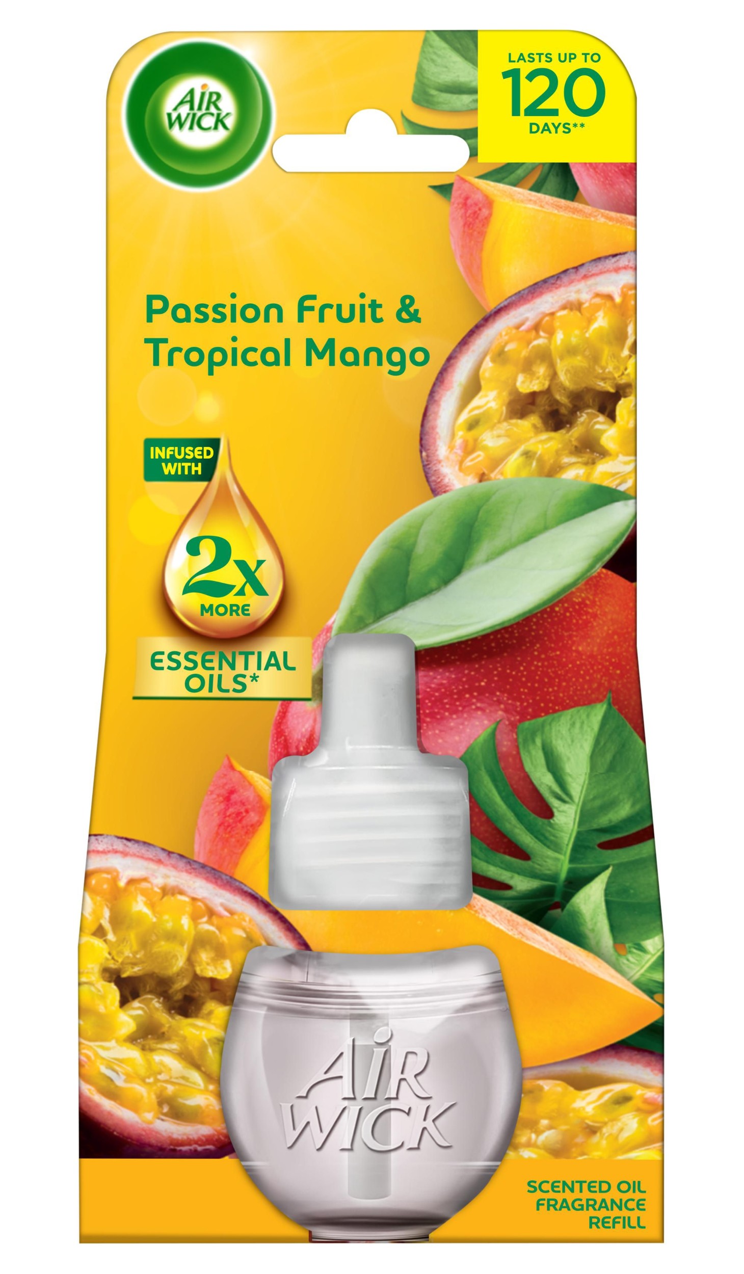 Air Wick elektrický osvěžovač vzduchu – strojek a náplň – Maracuja a tropické mango 1 balení
