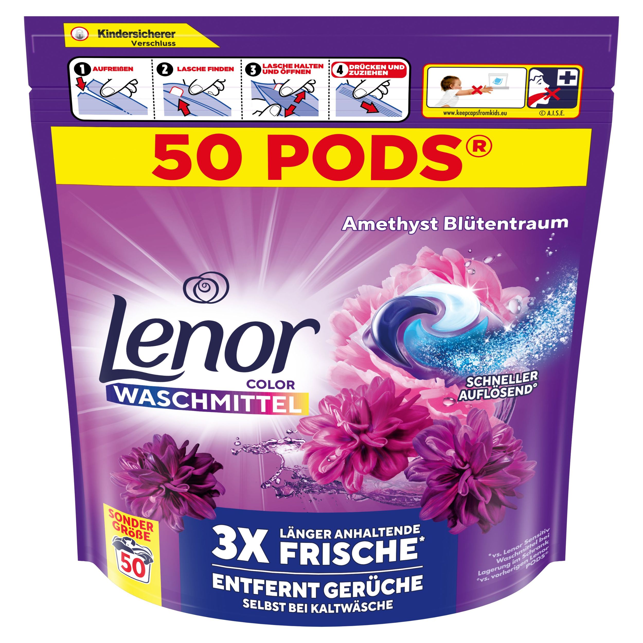 Lenor prací kapsle Color Amethyst 50 dávek