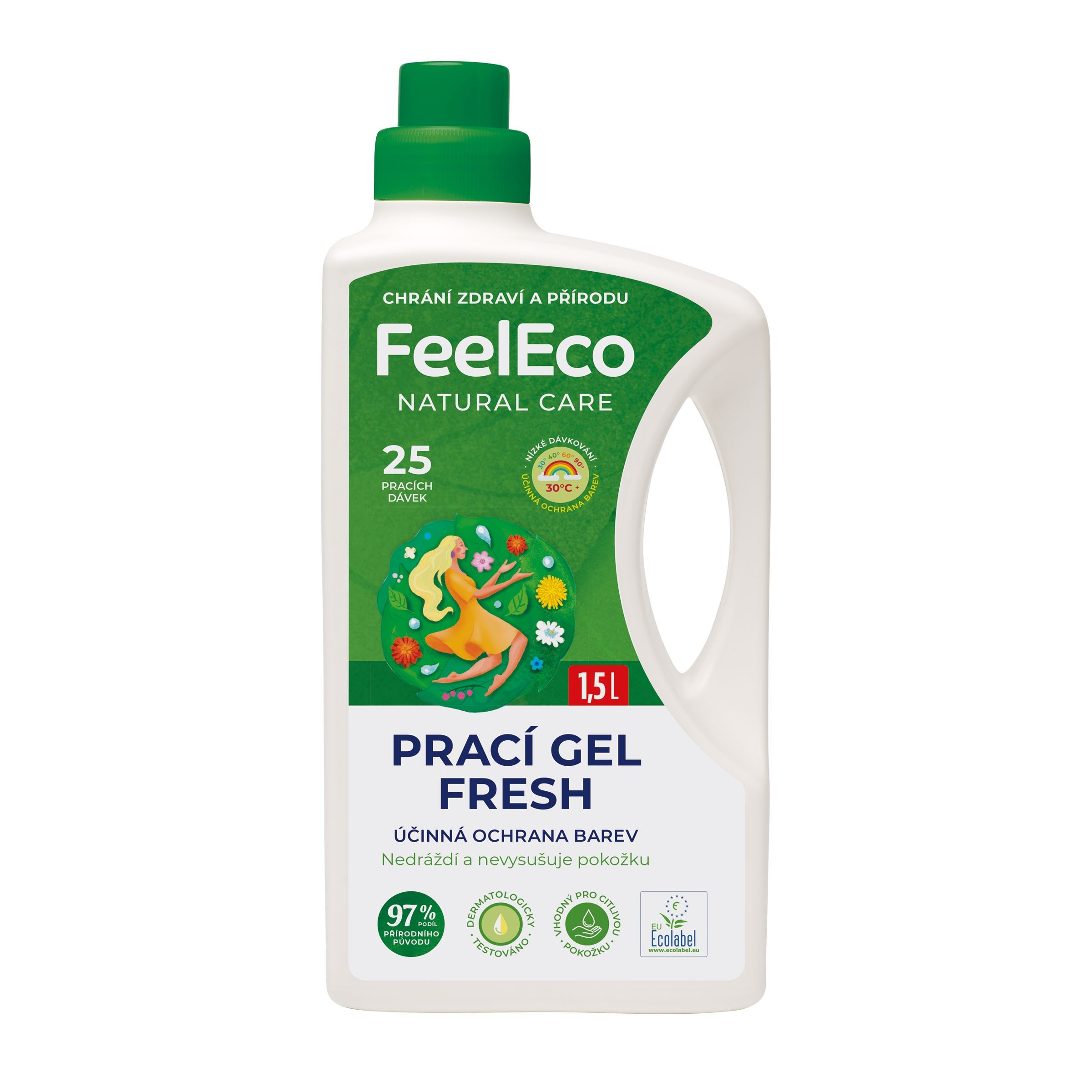FeelEco Prací gel Fresh 1,5 l, 25 pracích dávek