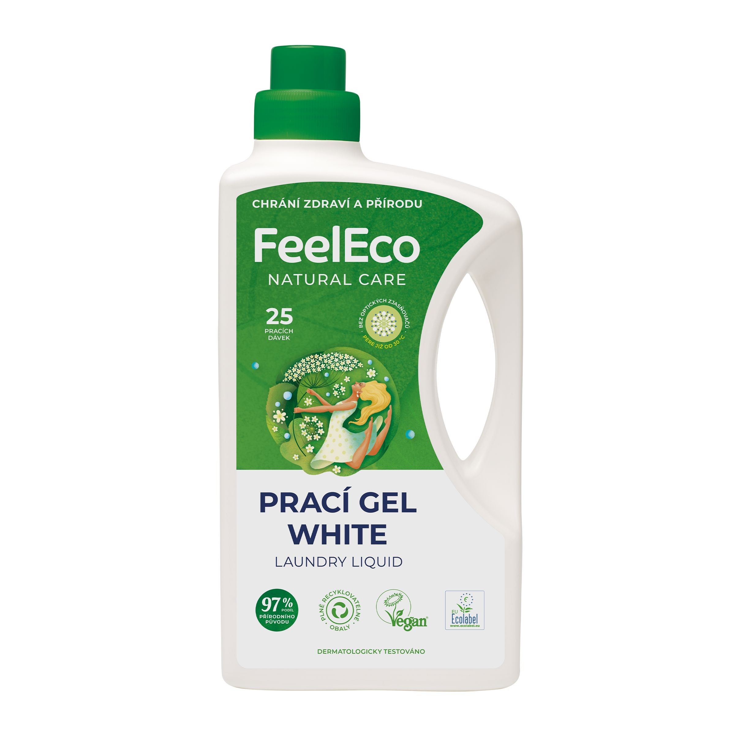 FeelEco Prací gel White 1,5 l, 25 pracích dávek