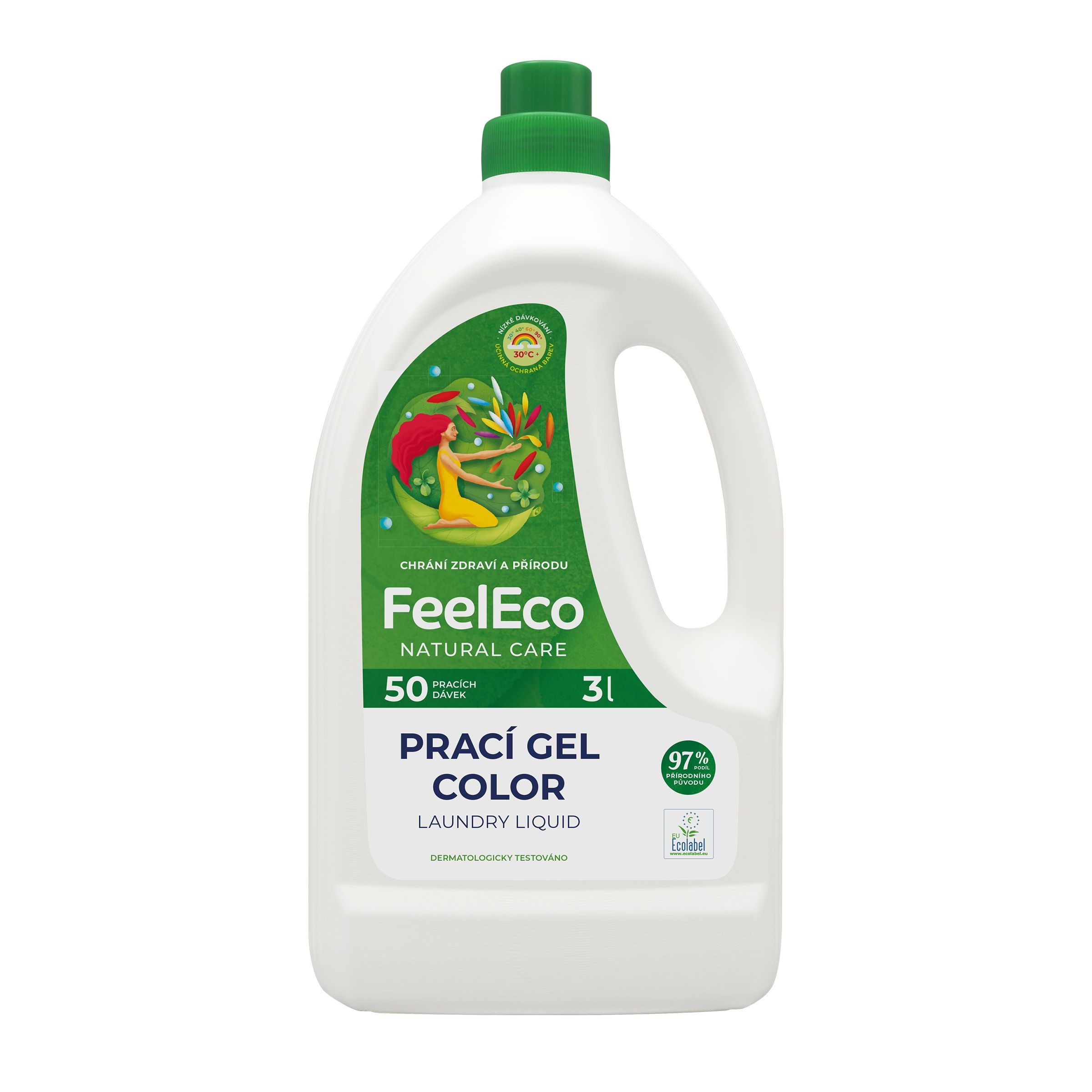 FeelEco Prací gel Color 3 l, 50 pracích dávek