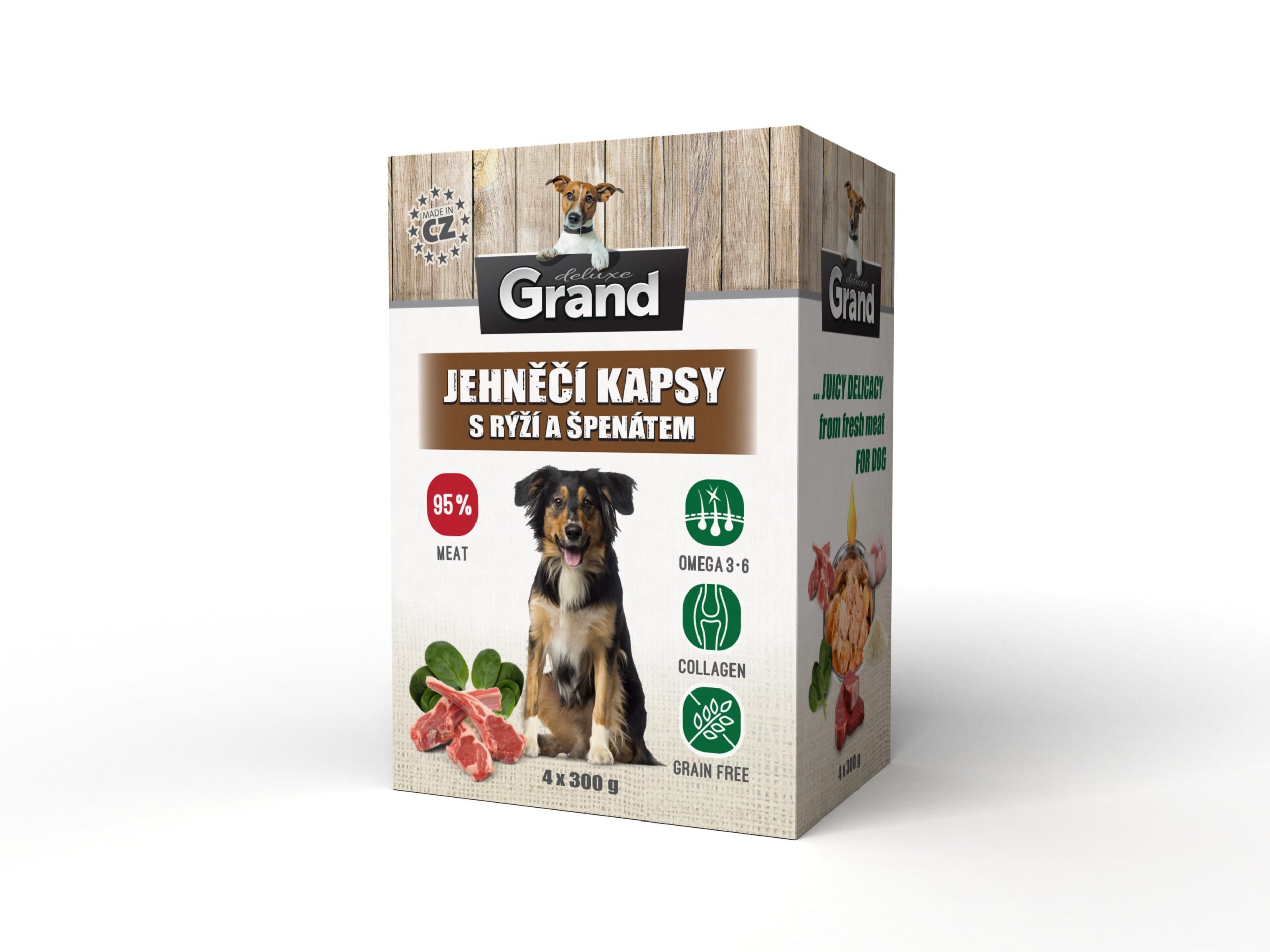 Grand Deluxe kapsa jehněčí, rýže, špenát 4 x 300 g