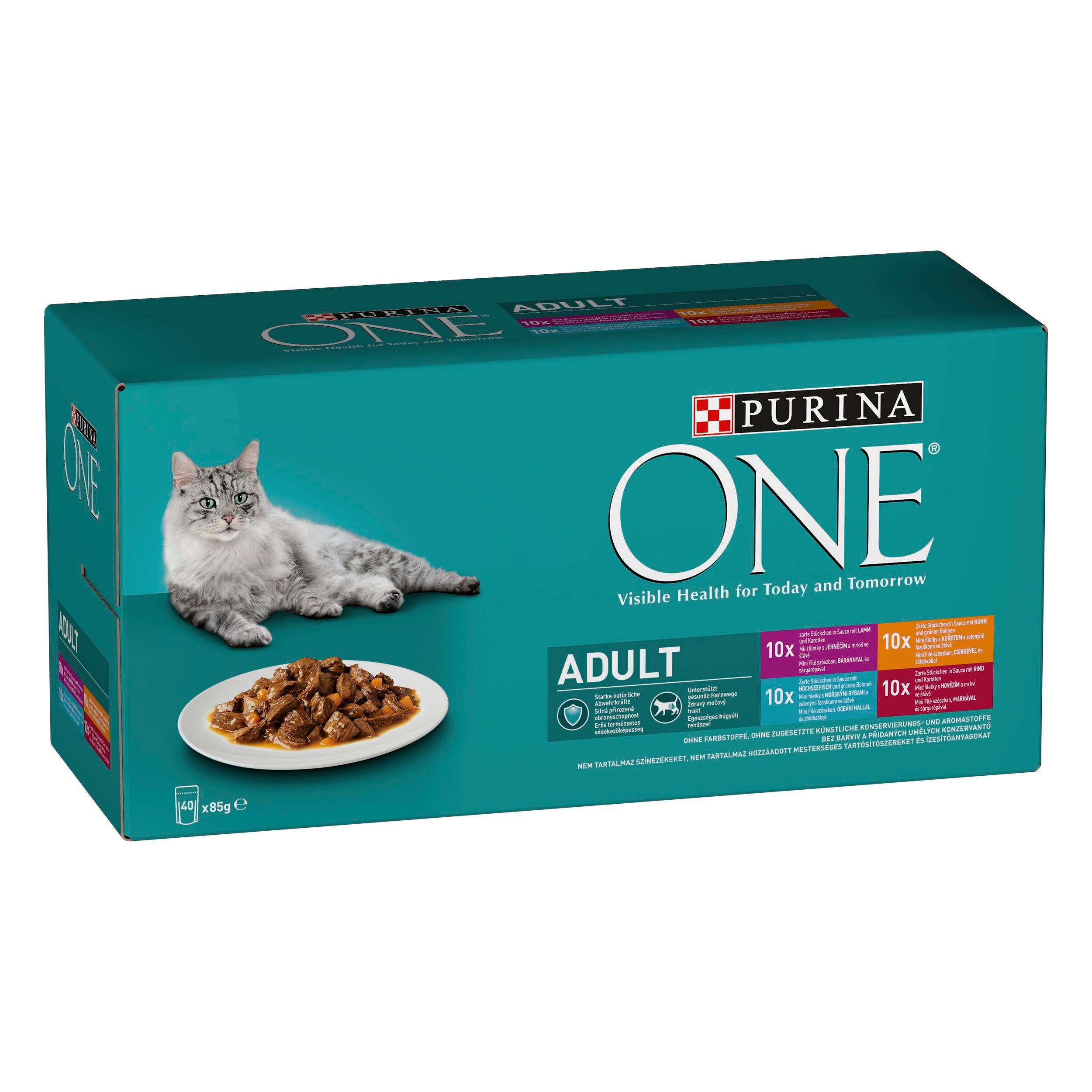 One kapsičky pro kočky Adult kuřecí s fazolkami ve šťávě 40 x 85 g