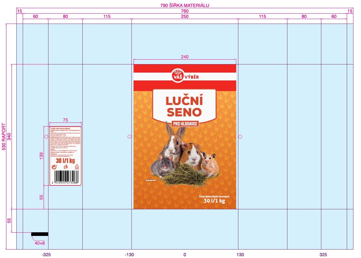 Váš Výběr Luční seno 1 kg
