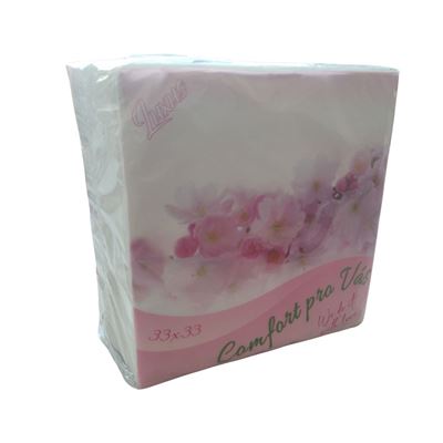 Ubrousek 1vrstvý 33 x 33 cm bílý 10 x (10 x 135 g)