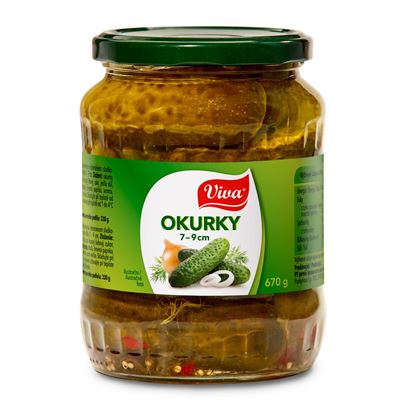 Viva Okurky sterilované 7 - 9 cm 670 g
