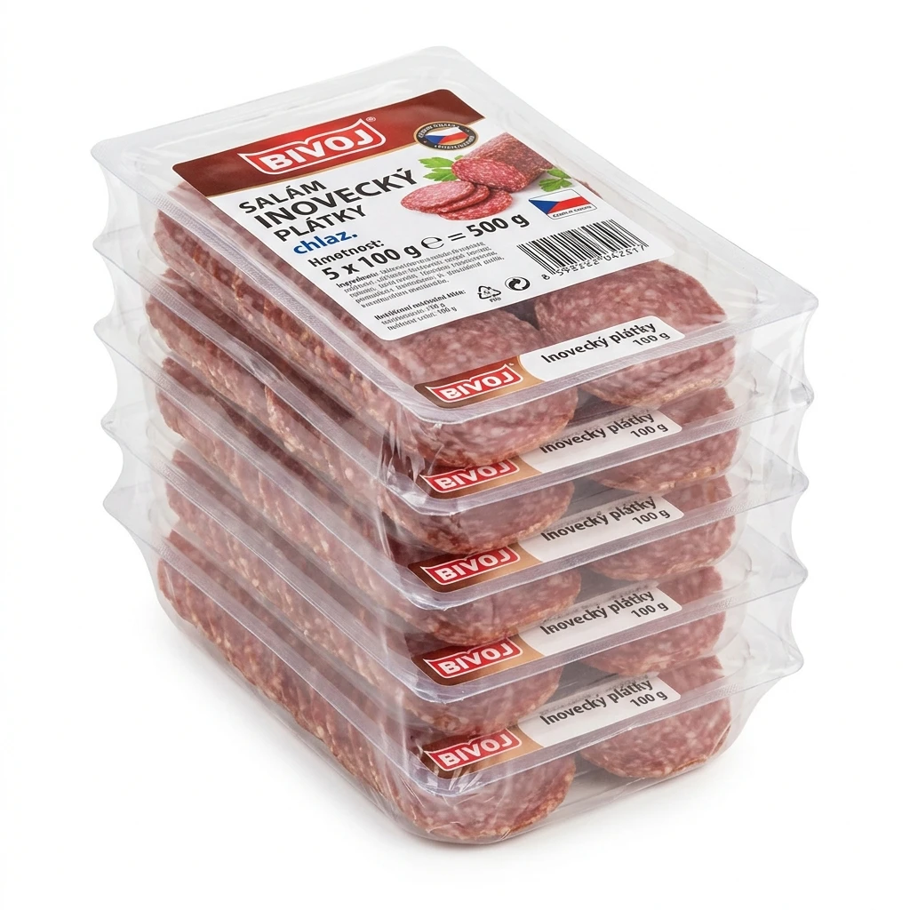 BIVOJ Salám Inovecký plátky chlaz. 5 x 100 g