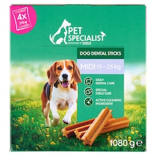 Pet Specialist Midi dentální tyčinky 4 x 270g (1080g)