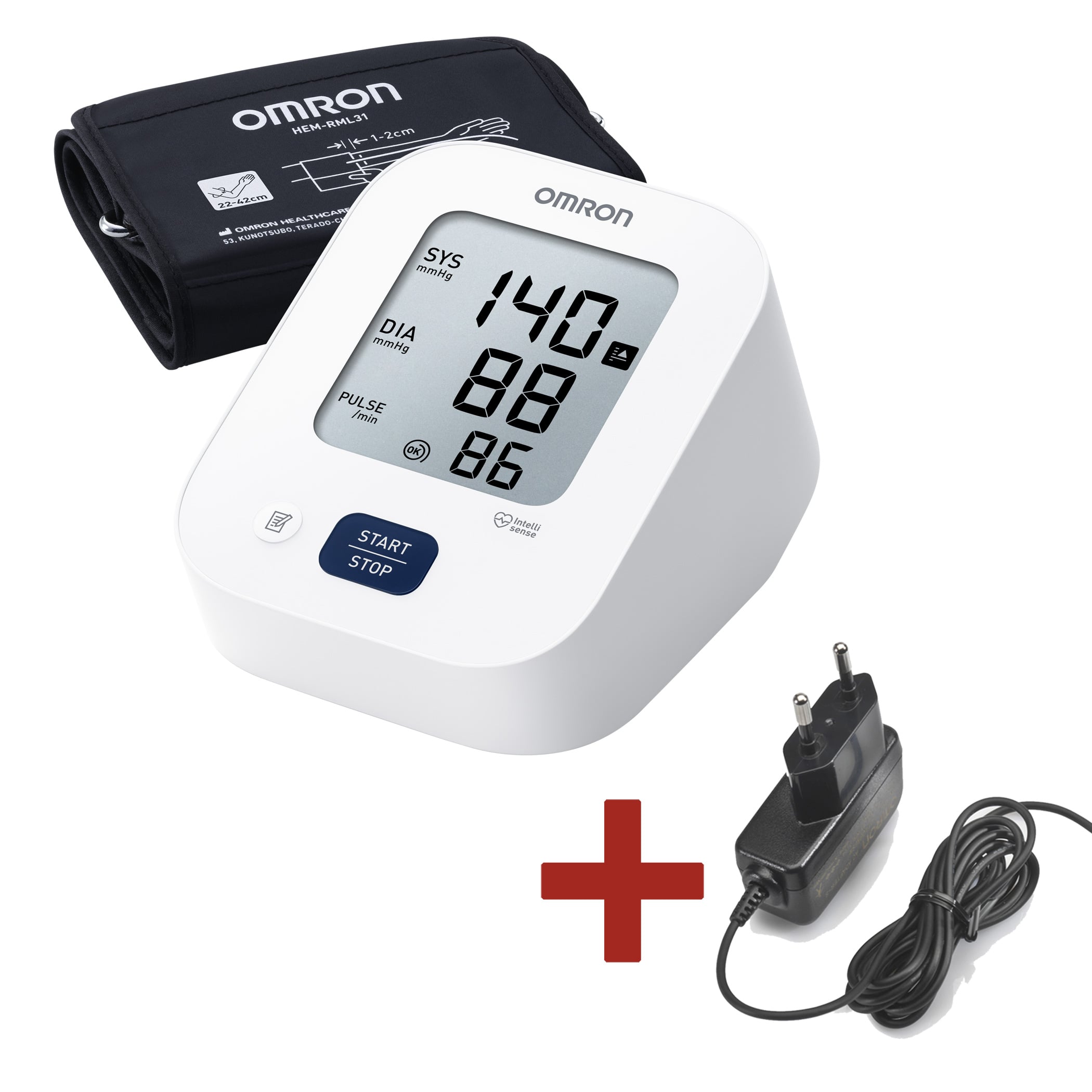Tonometr digi.OMRON M2+ AC pažní+zdroj