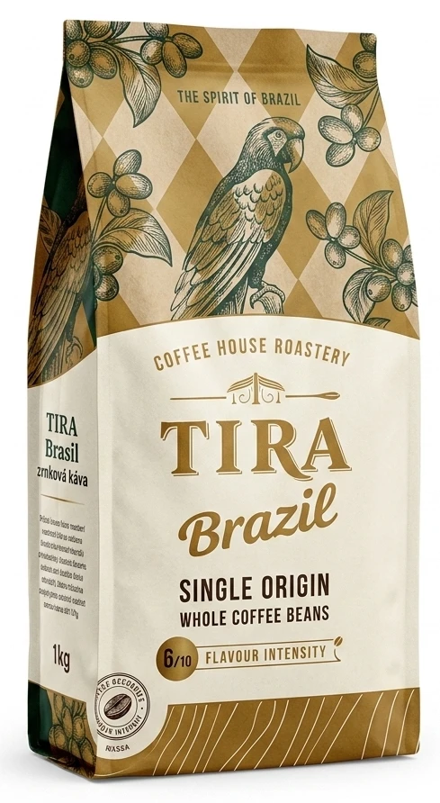 TIRA Brasil zrnková káva