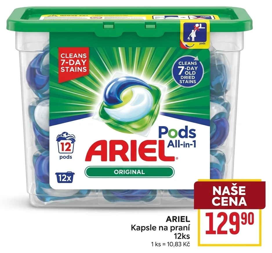 Ariel Kapsle na praní