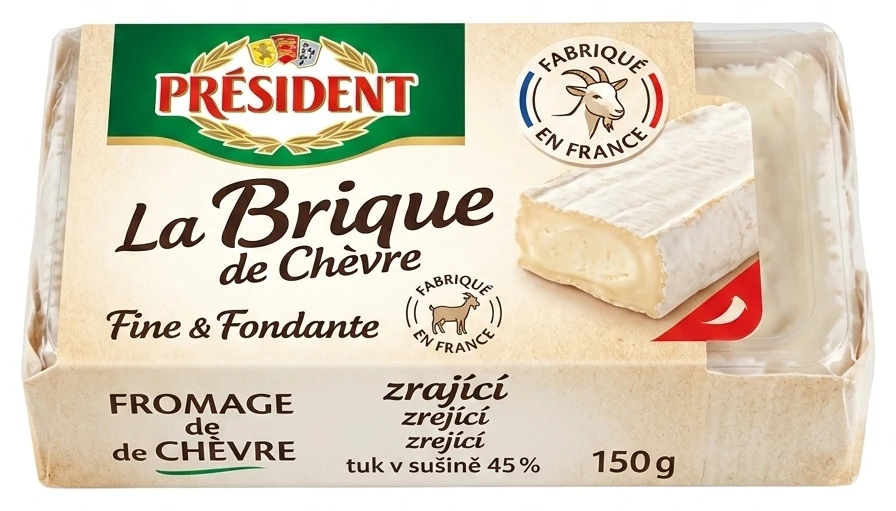 Président La Brique de Chevre Kozí sýr zrající