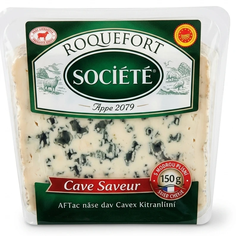 Roquefort Société A.O.P. Ovčí sýr s modrou plísní