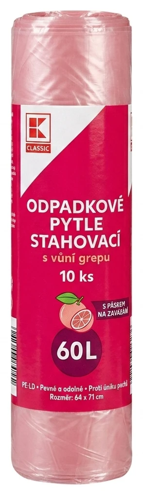 K Classic Odpadkové stahovací pytle s vůní grepu 60l