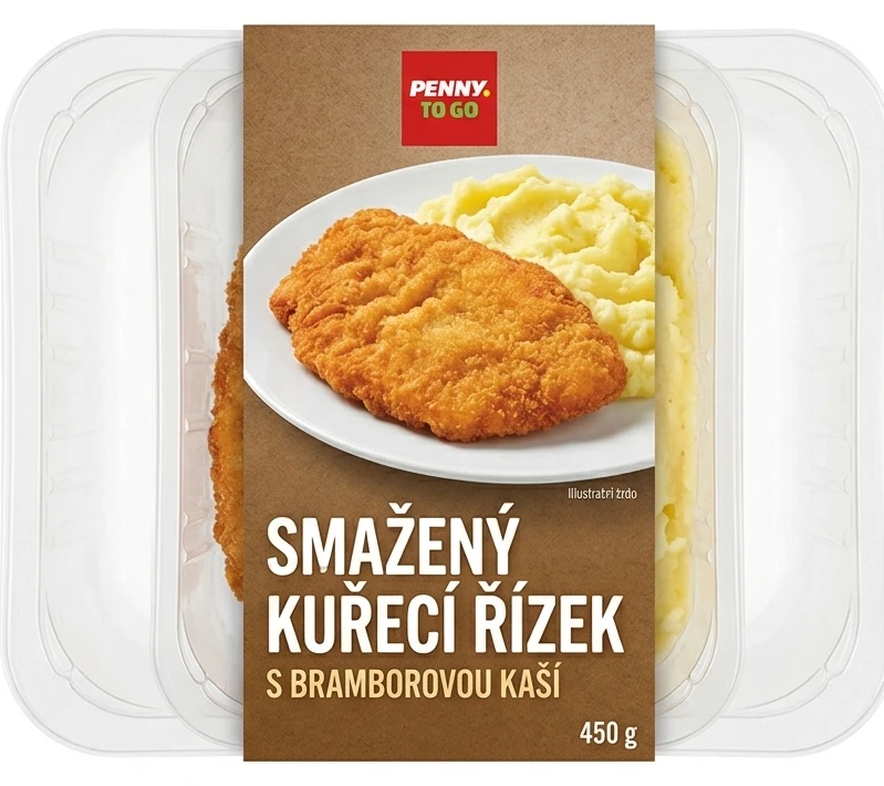 Smažený kuřecí řízek s kaší Penny To Go