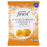 Finest Smažené bramborové lupínky s příchutí čedaru a cibule 150g