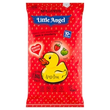 McLloyd's Little Angel Bio kukuřičný snack s příchutí jablek a jahod 4 x 15g (60g)