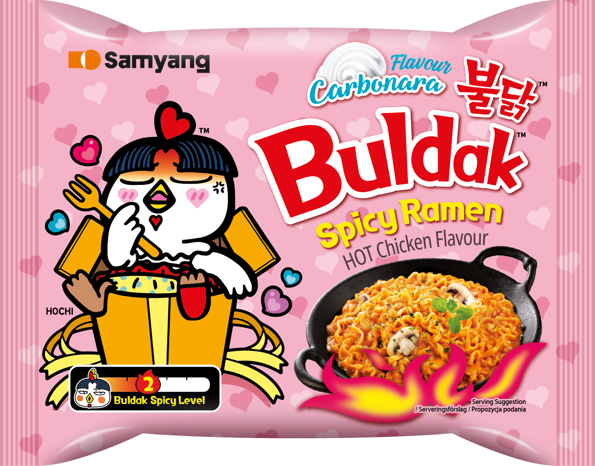 Samyang Buldak Instantní pálivé kuřecí ramen nudle s příchutí carbonara