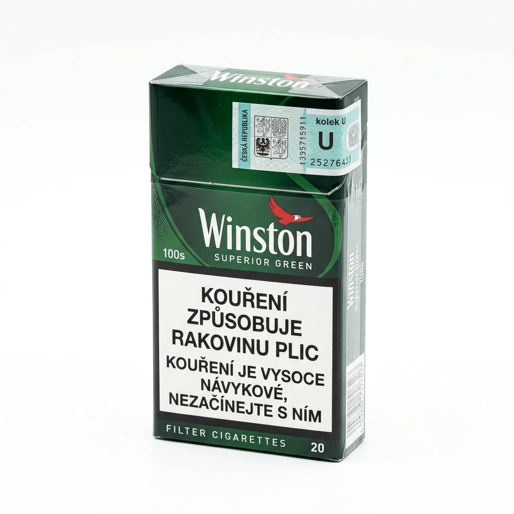 Winston Sup. Green 100 bal. 10 krab. 20 ks kolek U 167 Kč VO cena