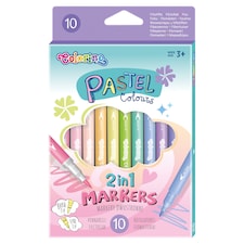 Colorino Fixy pastelové oboustranné 10 barev