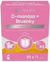 LIVSANE D-manóza+Brusinky v prášku 10x2.7g