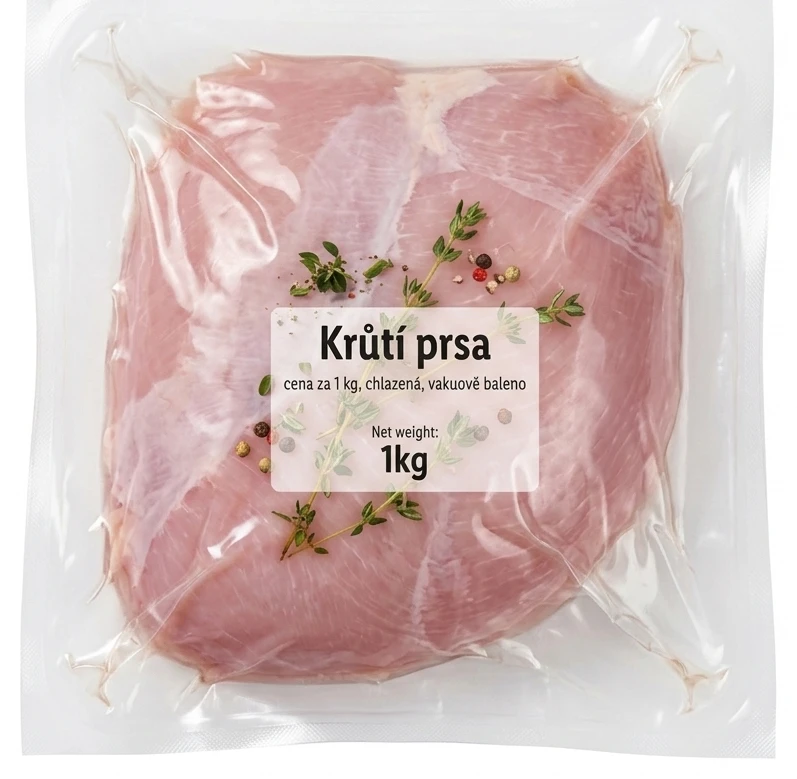 Krůtí prsa chlazená vakuově balená