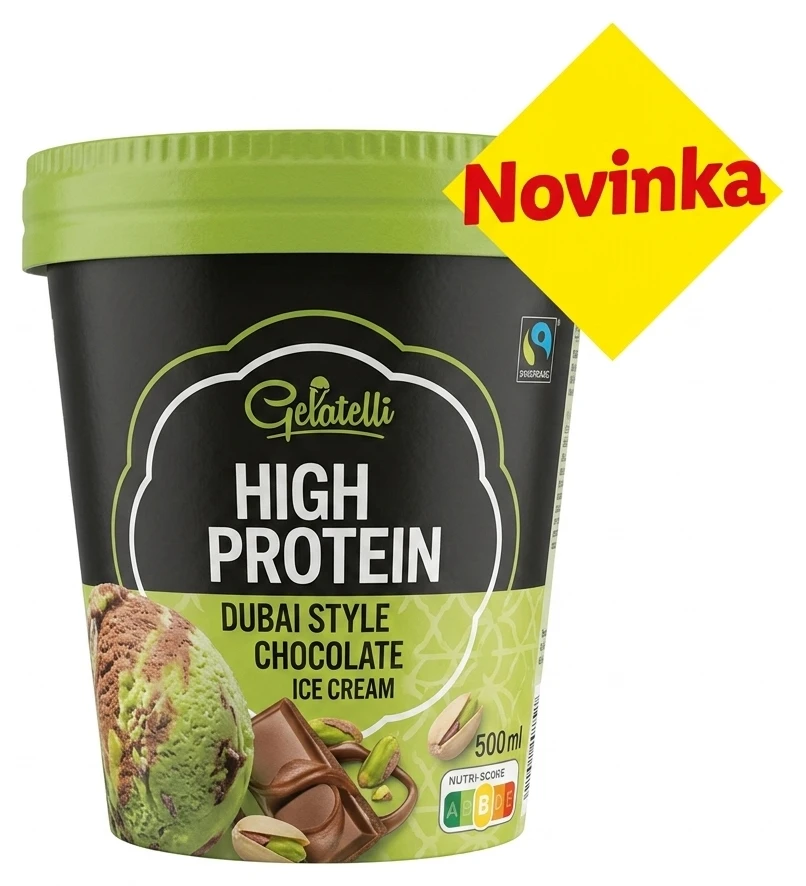 GELATELLI High Protein zmrzlina s čokoládou a pistáciemi