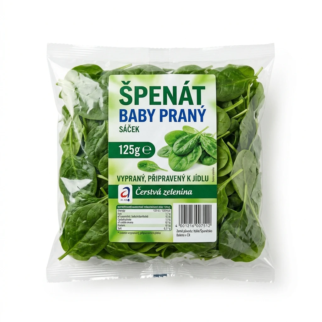 ŠPENÁT BABY PRANÝ SÁČ.125g