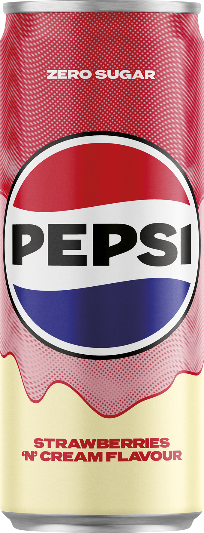 Pepsi Cream Strawberry Zero sugar plech